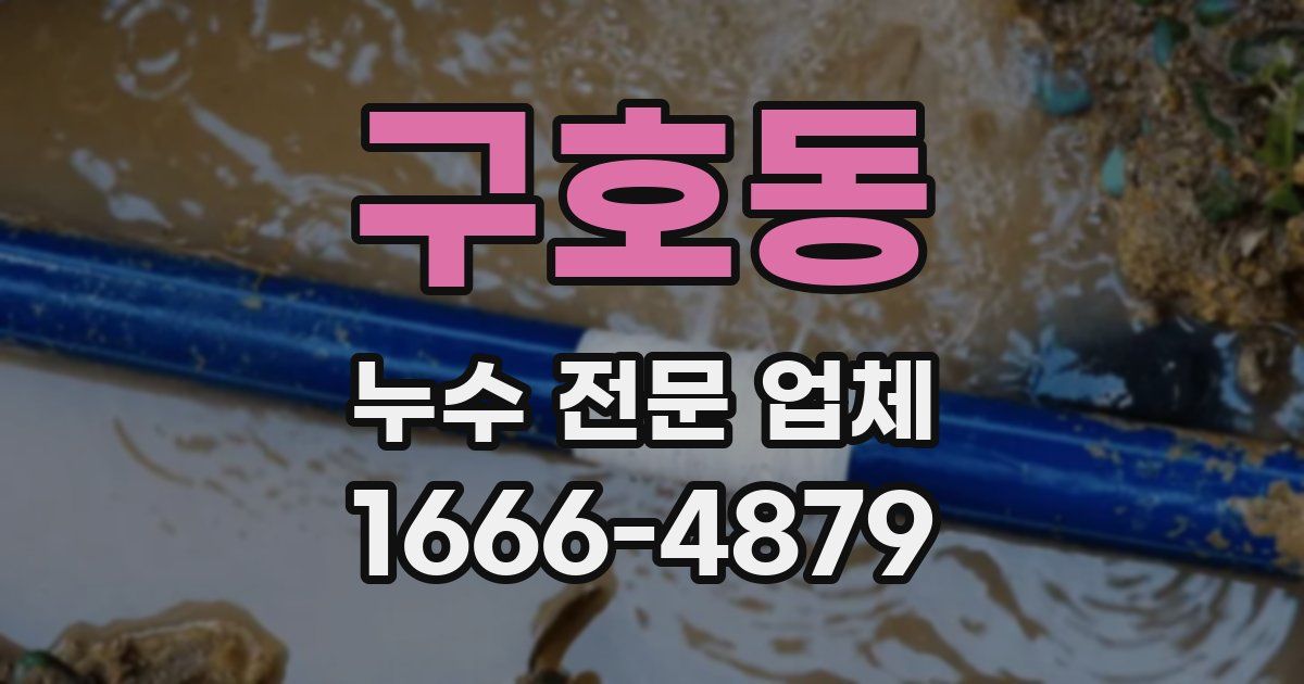 구호동 누수 전문 업체