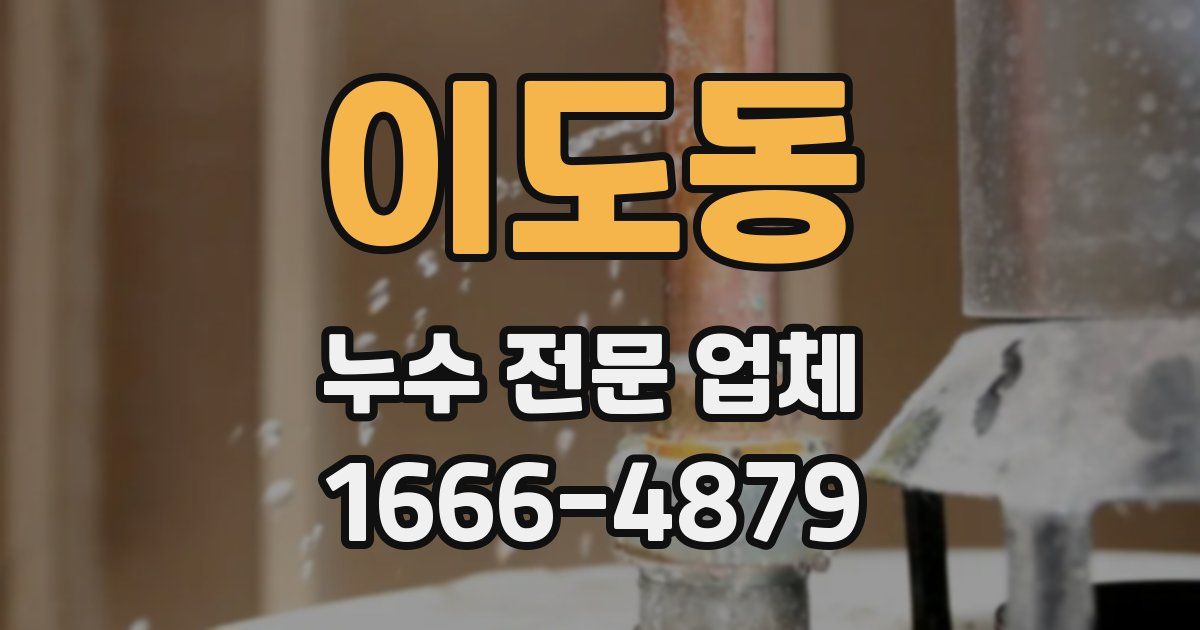 이도동 누수 전문 업체