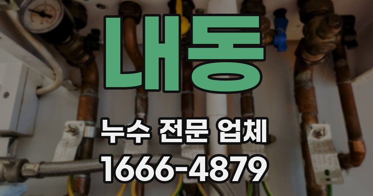 내동 누수 전문 업체