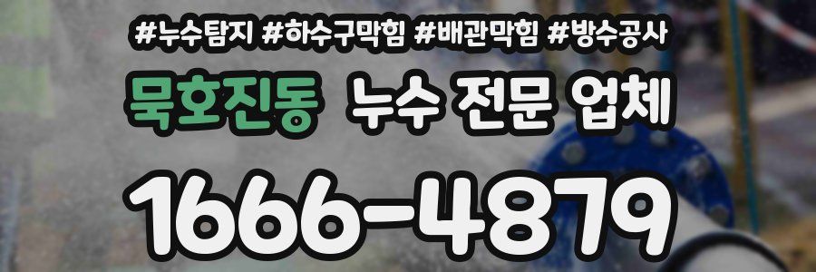 묵호진동 누수 전문 업체