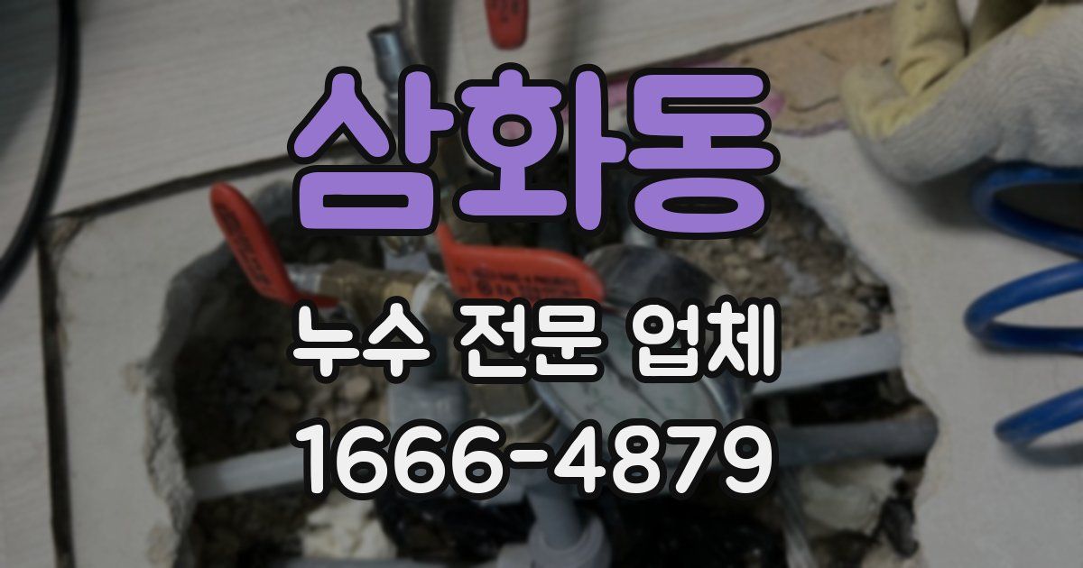 삼화동 누수 전문 업체