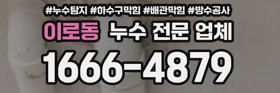 이로동 누수 전문 업체