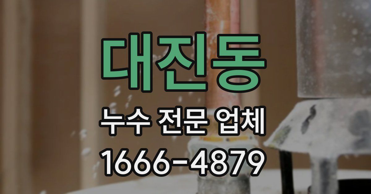 대진동 누수 전문 업체
