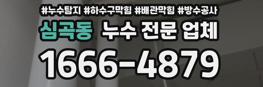 심곡동 누수 전문 업체