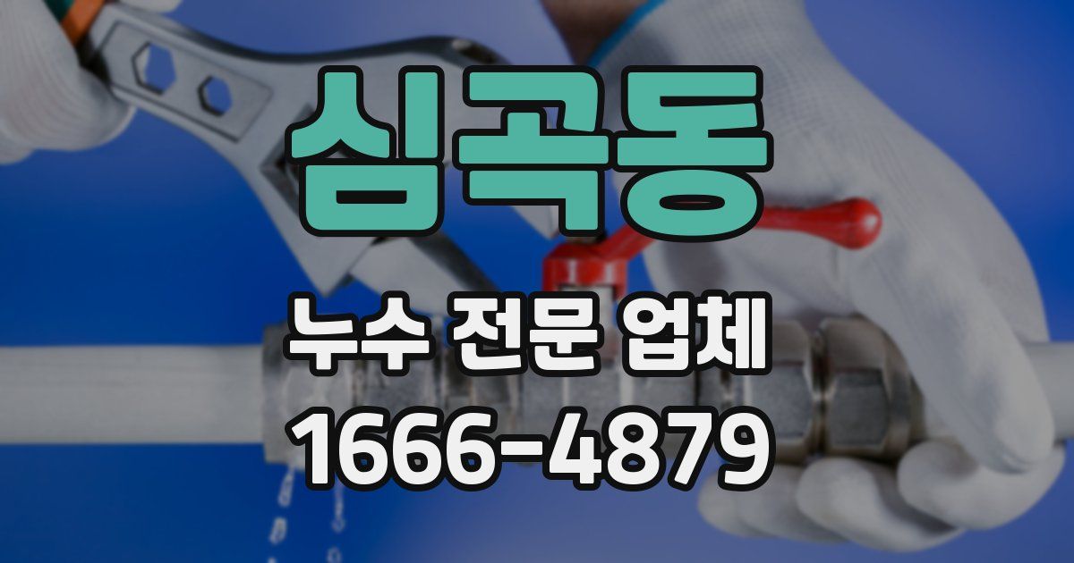 심곡동 누수 전문 업체