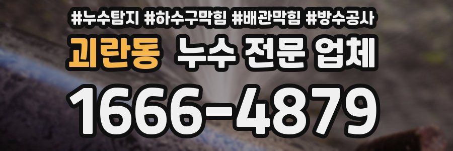 괴란동 누수 전문 업체