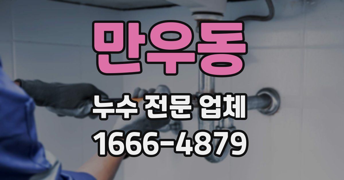 만우동 누수 전문 업체