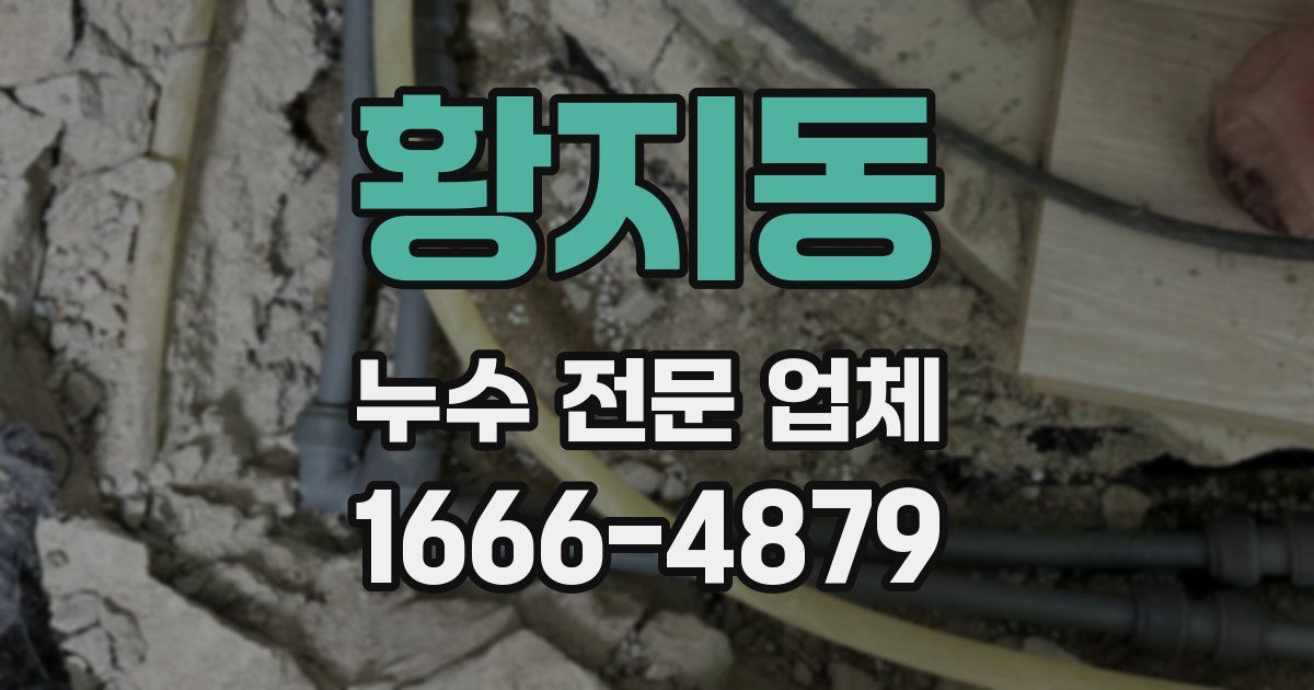 황지동 누수 전문 업체