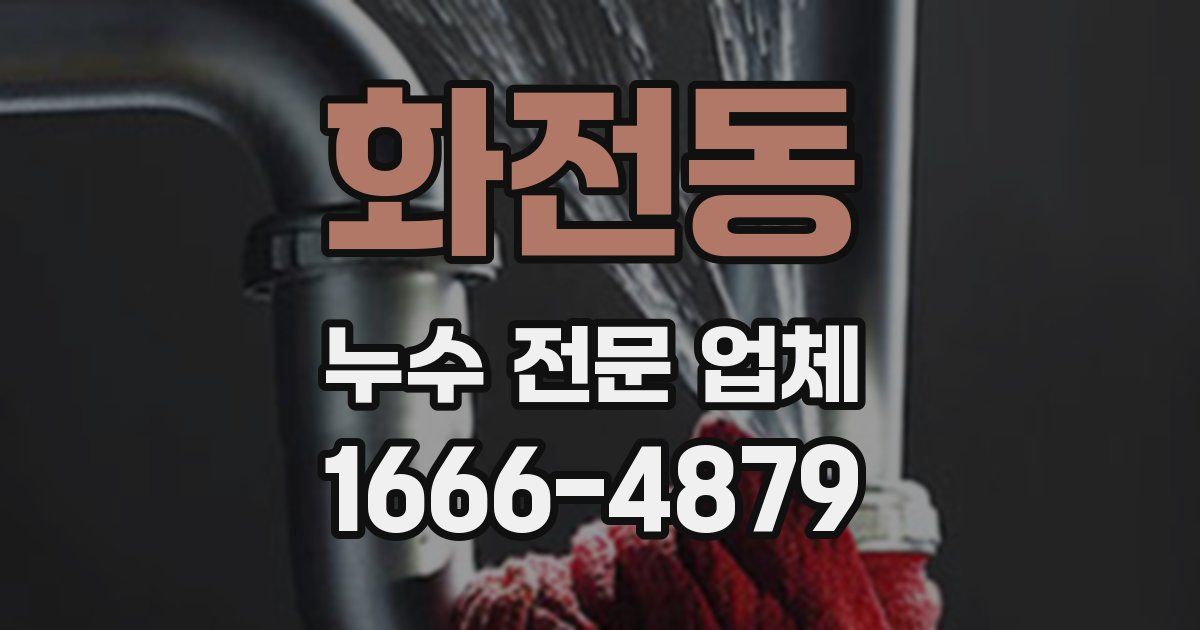 화전동 누수 전문 업체