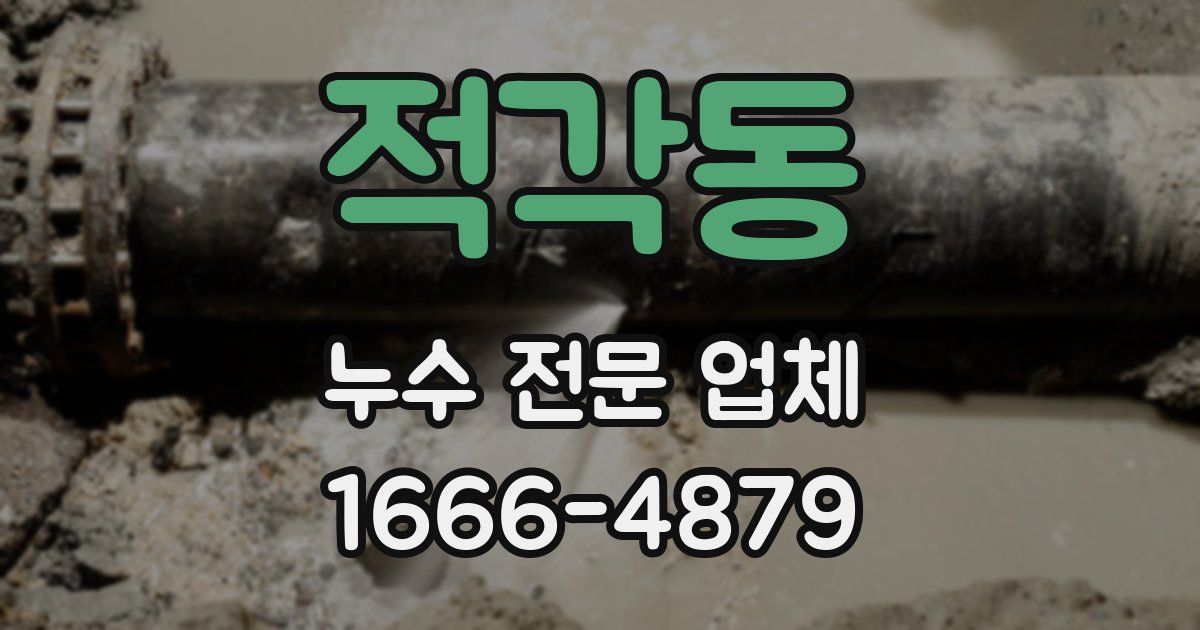 적각동 누수 전문 업체