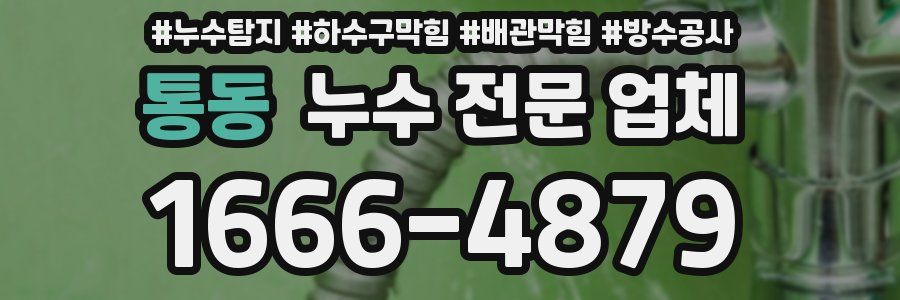 통동 누수 전문 업체