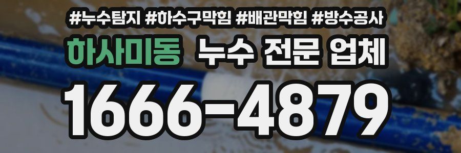 하사미동 누수 전문 업체