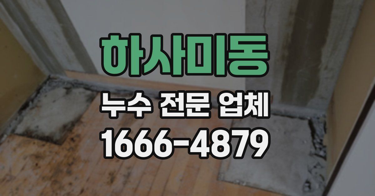 하사미동 누수 전문 업체