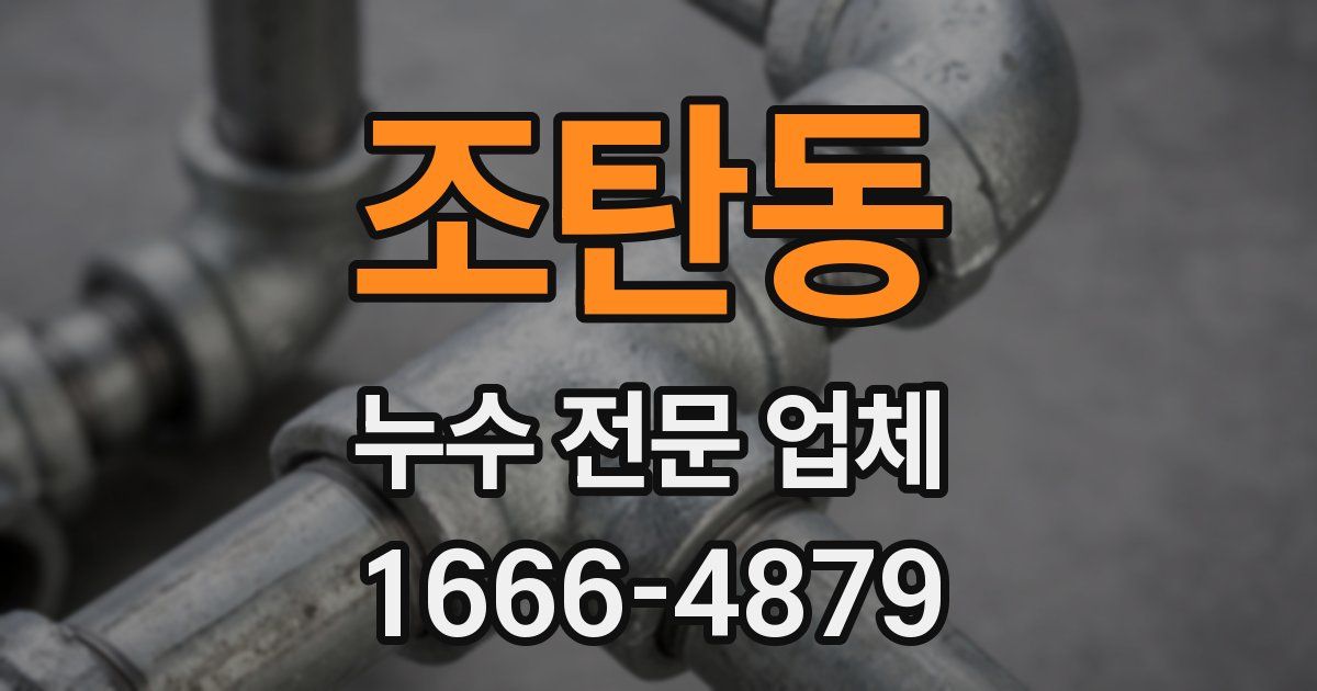 조탄동 누수 전문 업체