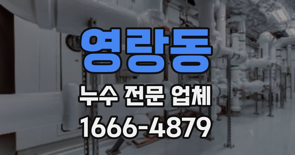 영랑동 누수 전문 업체