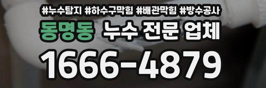 동명동 누수 전문 업체