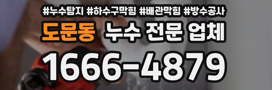 도문동 누수 전문 업체