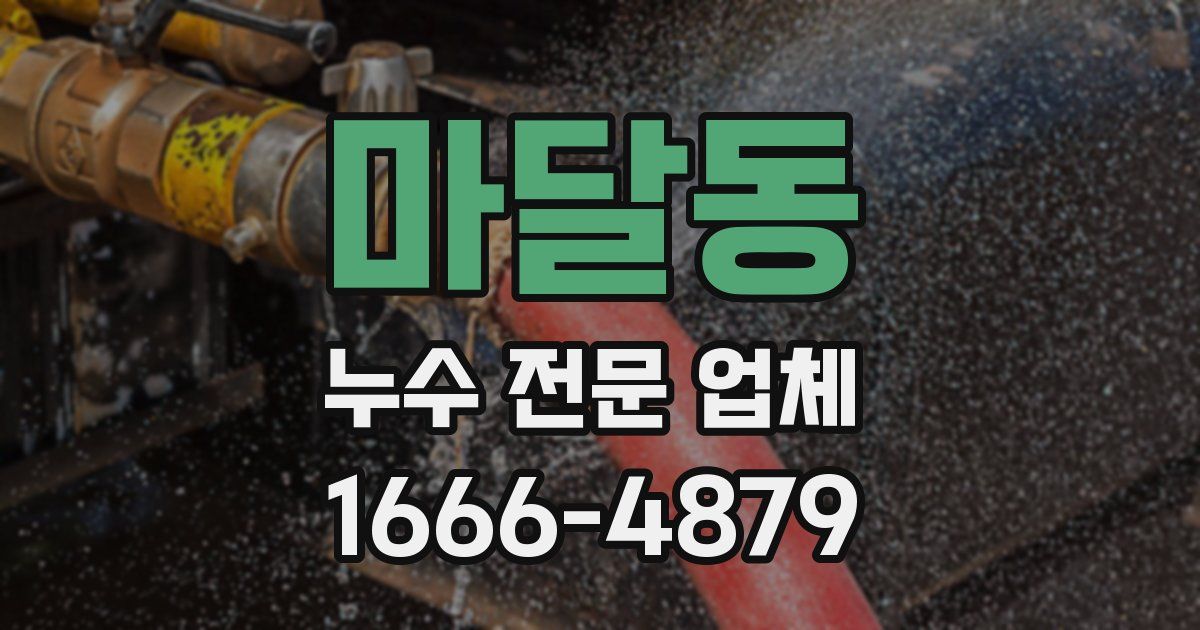 마달동 누수 전문 업체