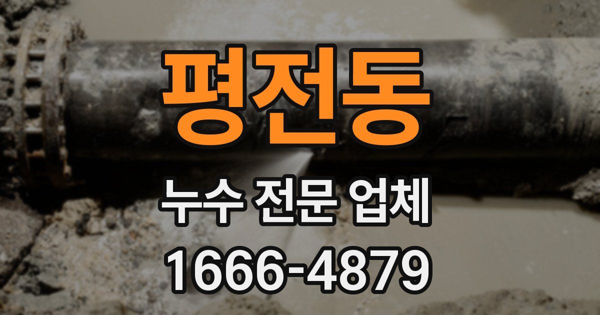 평전동 누수 전문 업체