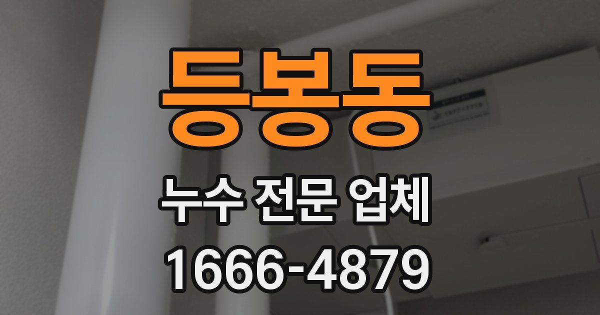 등봉동 누수 전문 업체