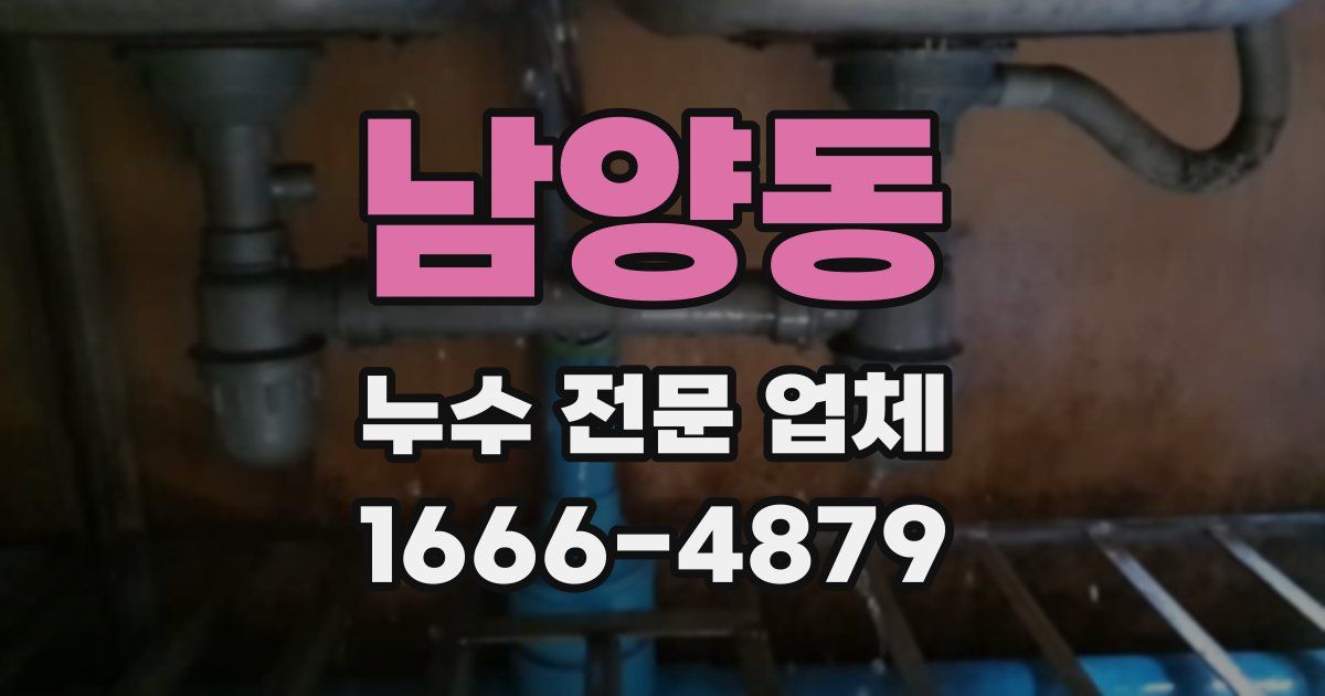 남양동 누수 전문 업체