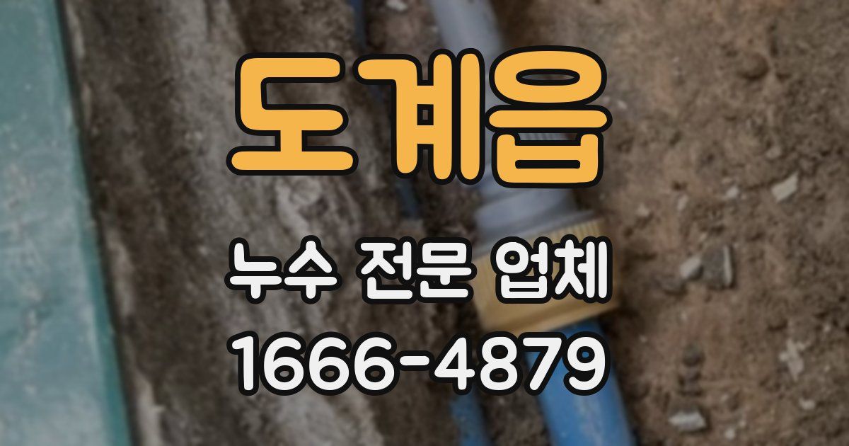 도계읍 누수 전문 업체