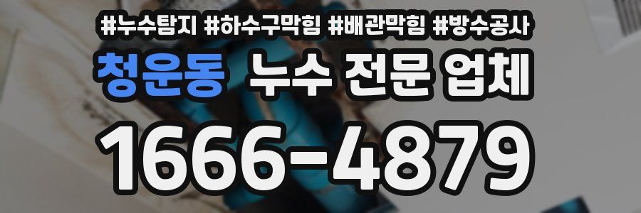 청운동 누수 전문 업체