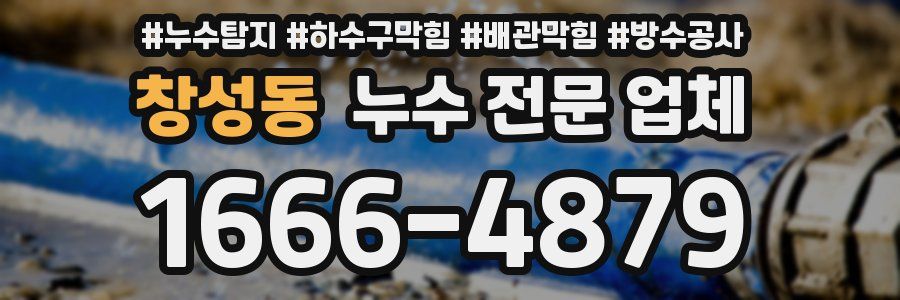 창성동 누수 전문 업체
