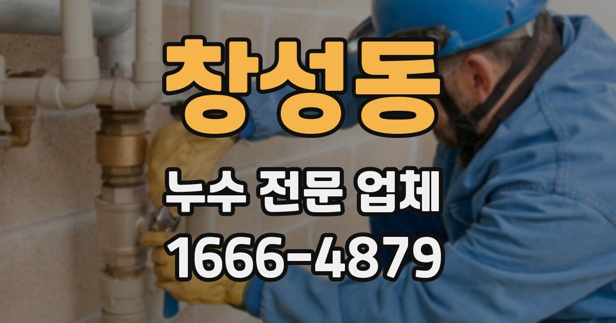 창성동 누수 전문 업체