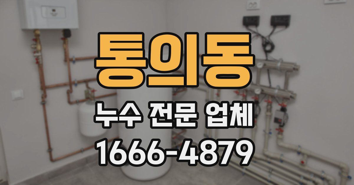 통의동 누수 전문 업체