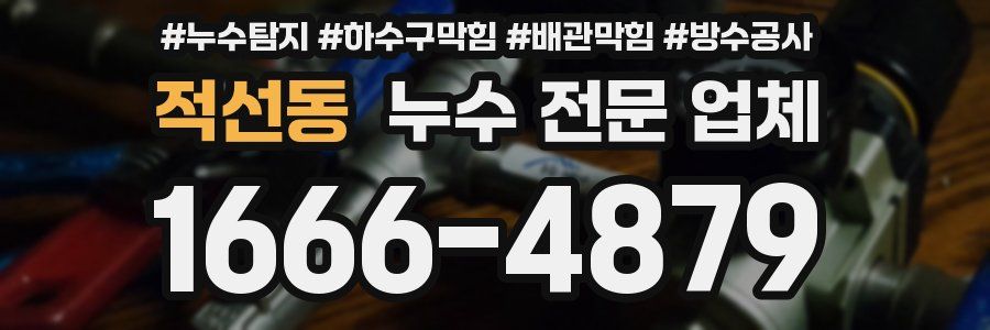 적선동 누수 전문 업체
