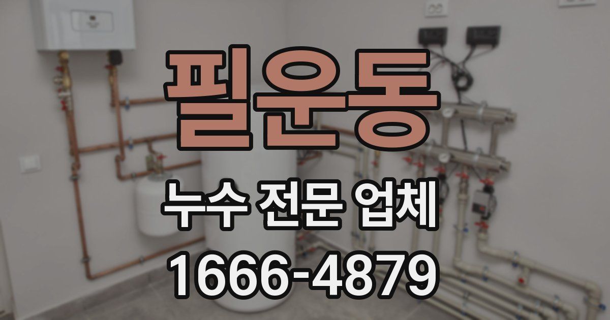 필운동 누수 전문 업체