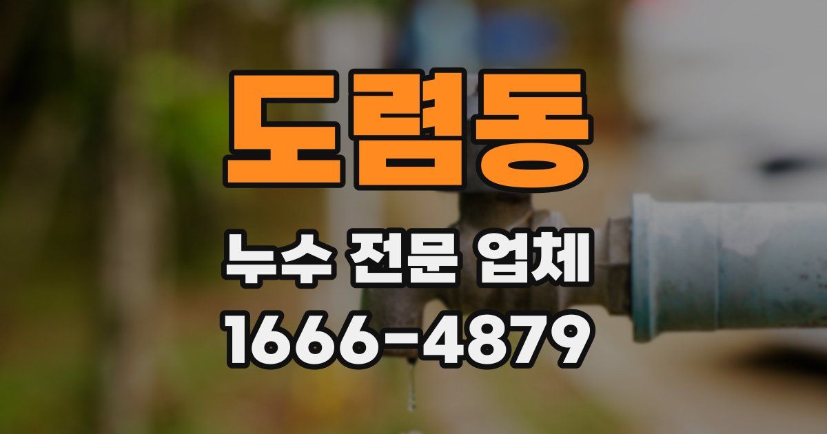 도렴동 누수 전문 업체