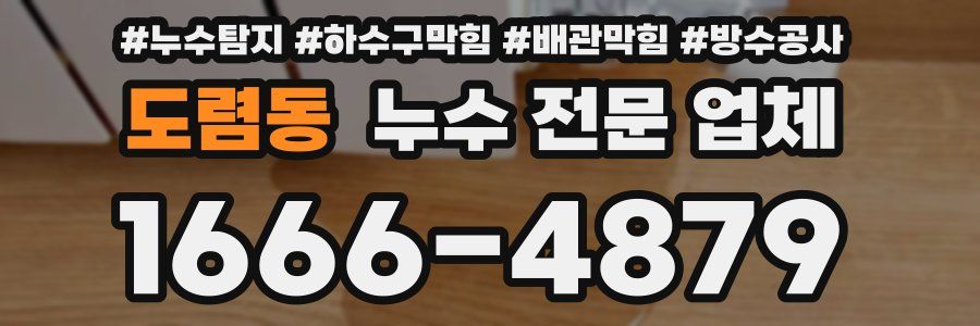 도렴동 누수 전문 업체