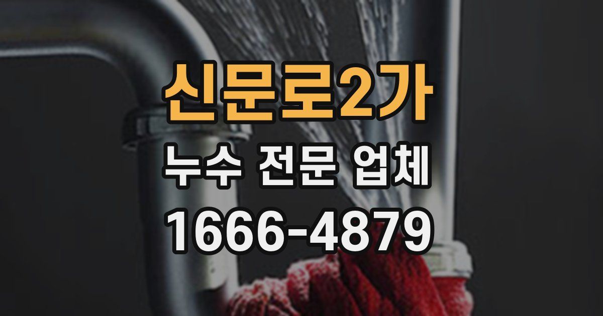 신문로2가 누수 전문 업체
