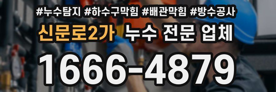 신문로2가 누수 전문 업체