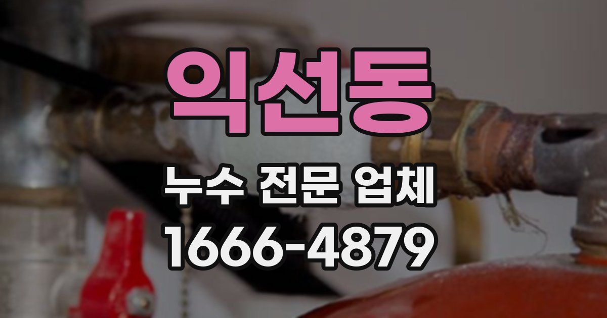 익선동 누수 전문 업체