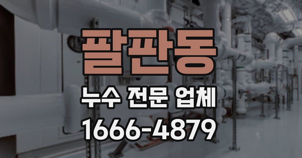 팔판동 누수 전문 업체