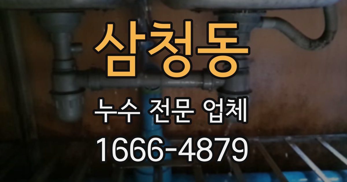삼청동 누수 전문 업체