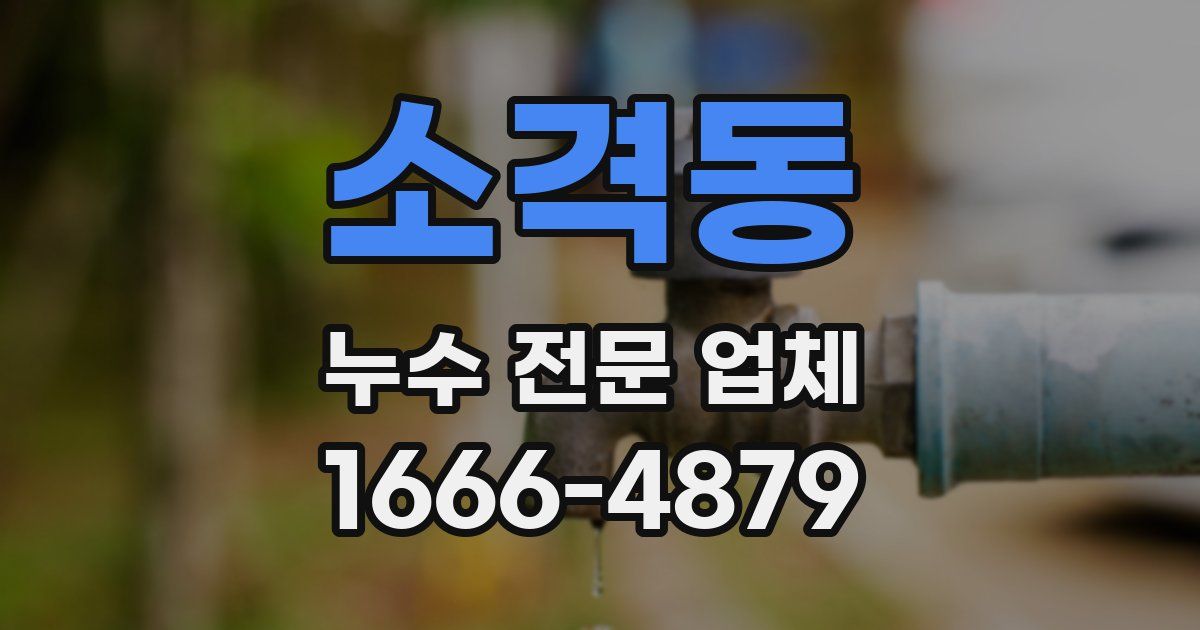 소격동 누수 전문 업체