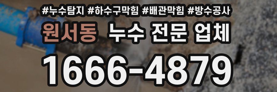 원서동 누수 전문 업체