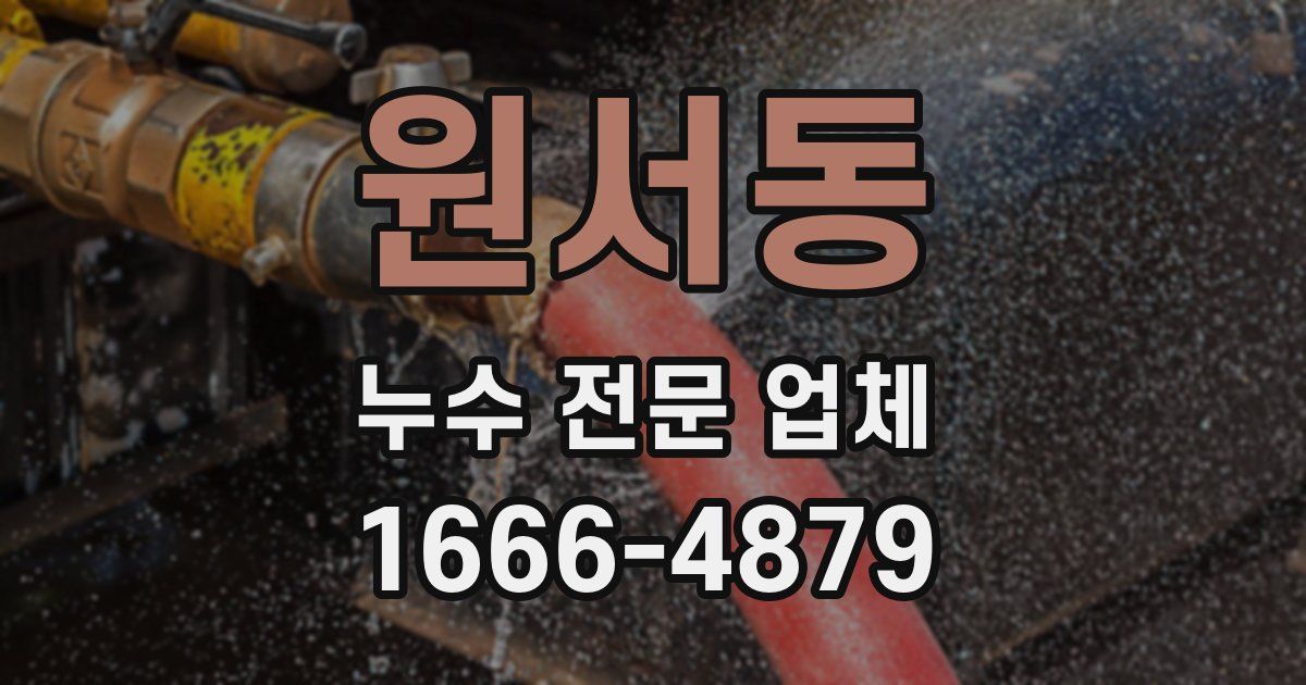 원서동 누수 전문 업체