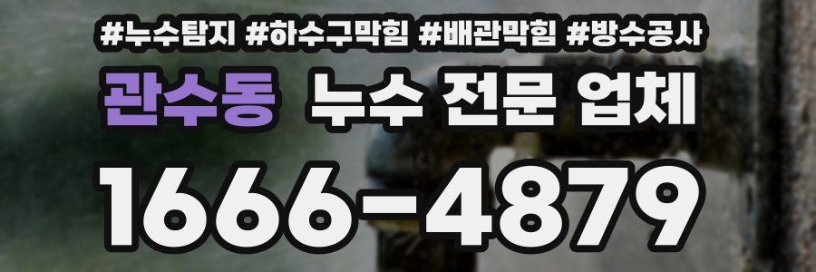 관수동 누수 전문 업체