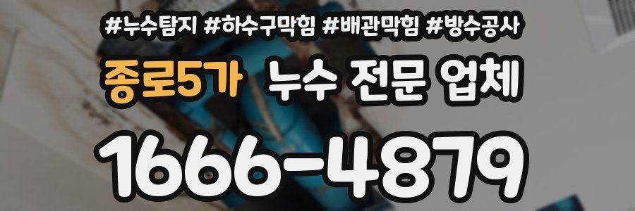 종로5가 누수 전문 업체