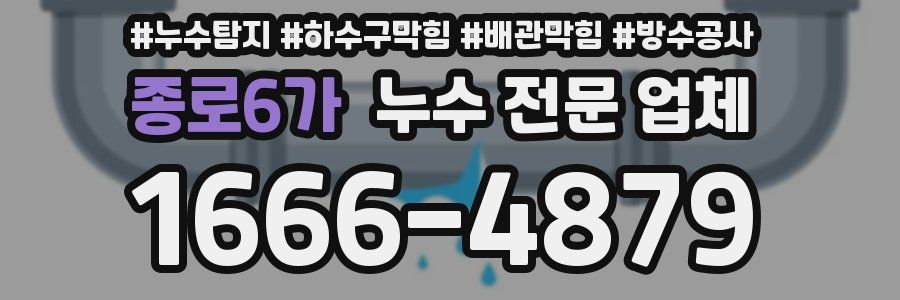 종로6가 누수 전문 업체