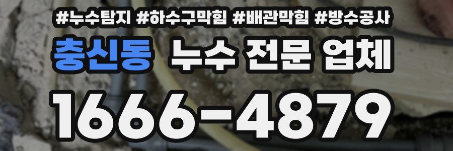 충신동 누수 전문 업체