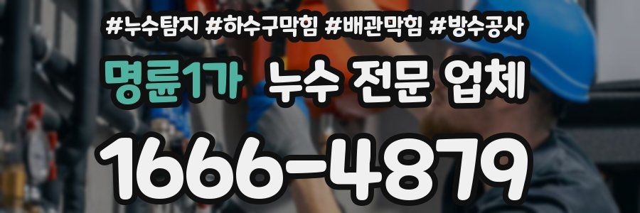 명륜1가 누수 전문 업체