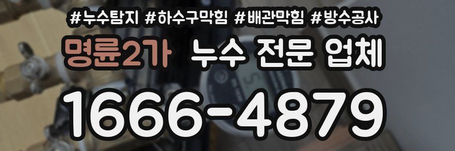 명륜2가 누수 전문 업체