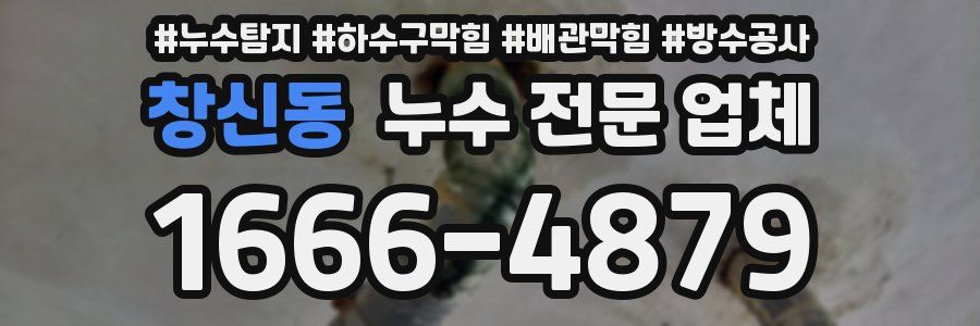창신동 누수 전문 업체