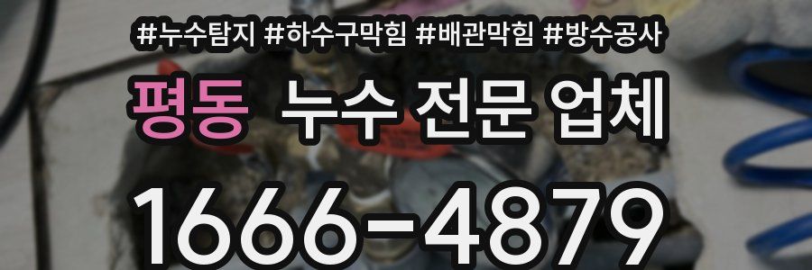 평동 누수 전문 업체